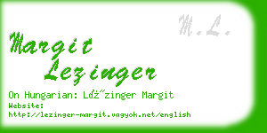 margit lezinger business card